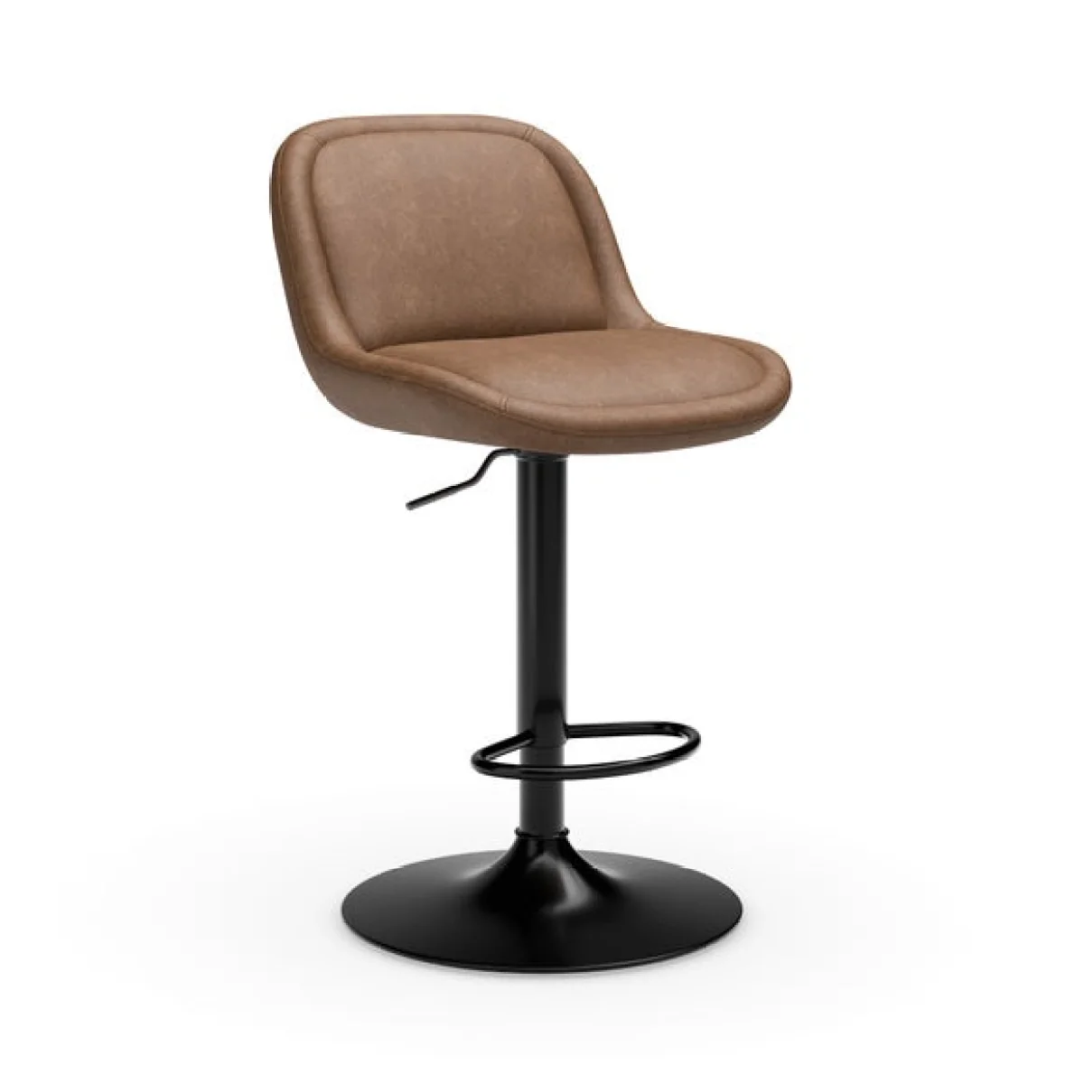 Lyle Gaslift Barstool, Faux Leather – image 6