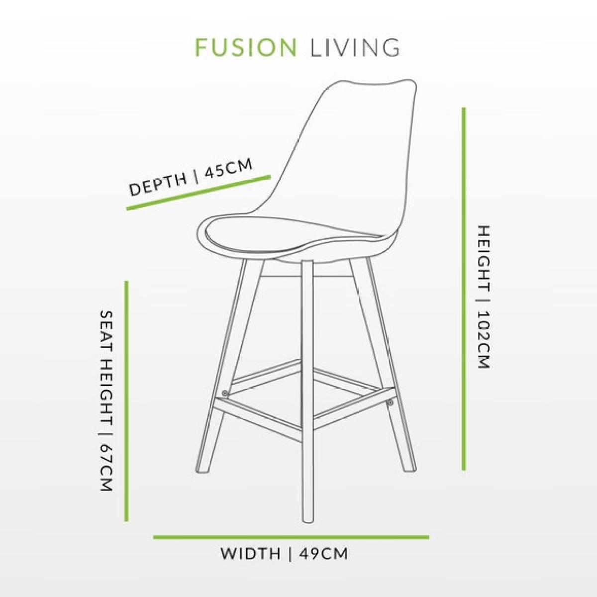 Fusion Living Soho Clear Plastic Bar Stool – image 6