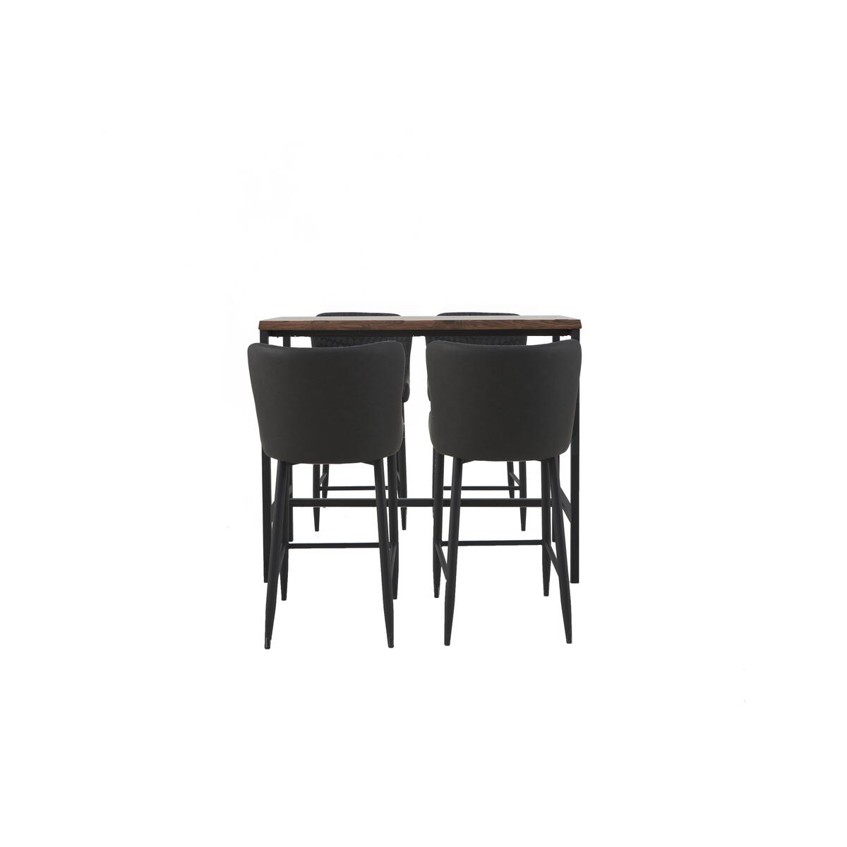 Sapporo Bar Table and 4 Bar Stools - Grey – image 5