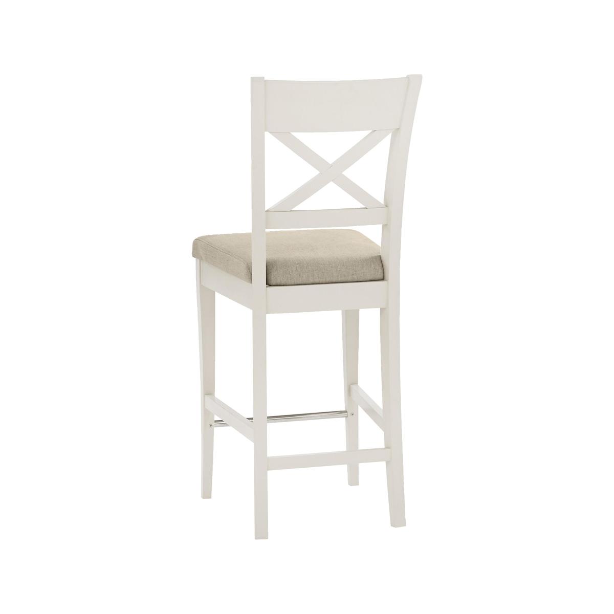 Furnitureland - Annecy Pair of Fabric Cross Back Bar Stools - Grey – image 2