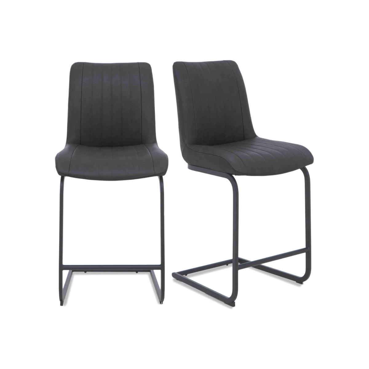 Bodahl - Compact Terra Pair of Bar Stools - Vintage Grey