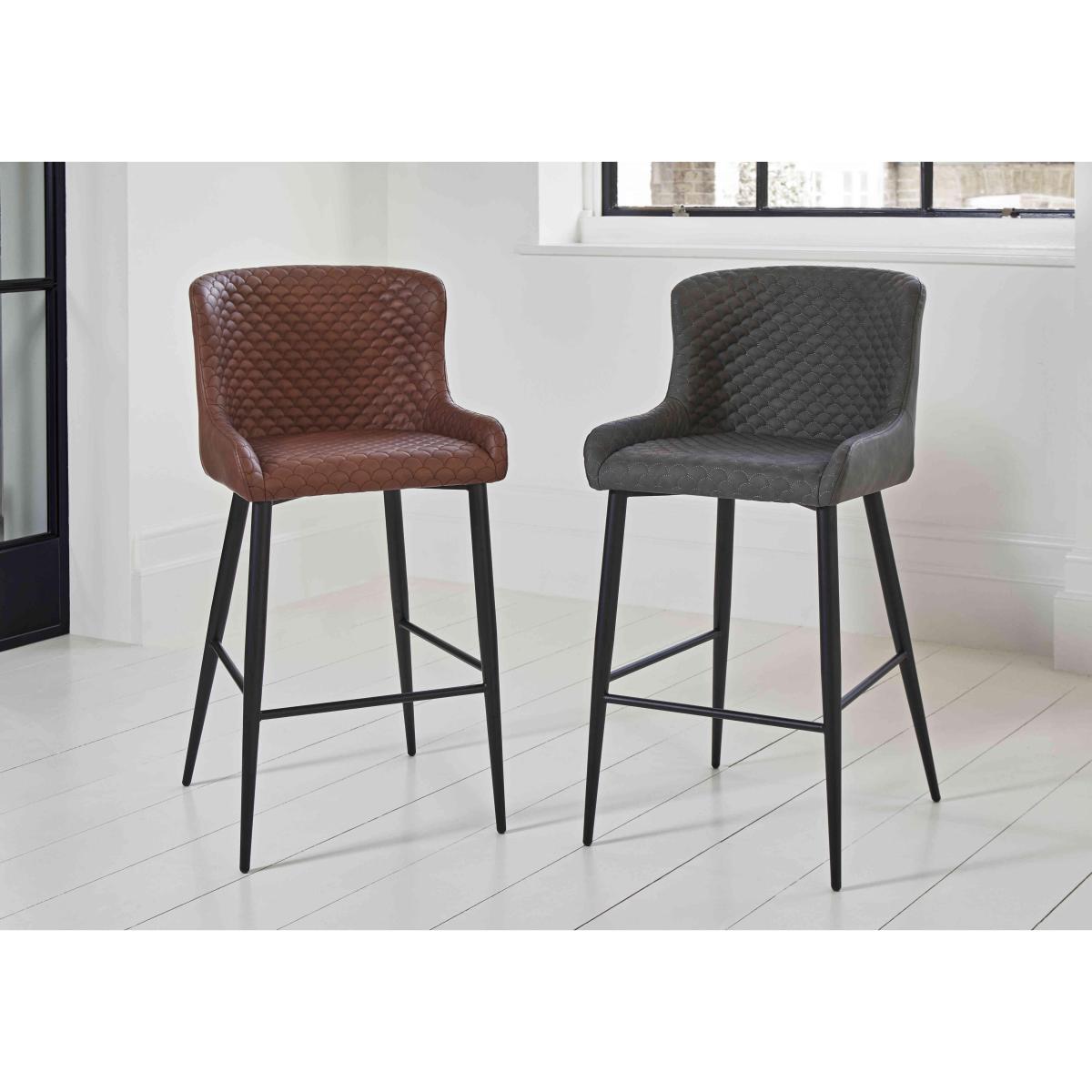 Hanoi Set of 4 Faux Leather Bar Stools – image 2