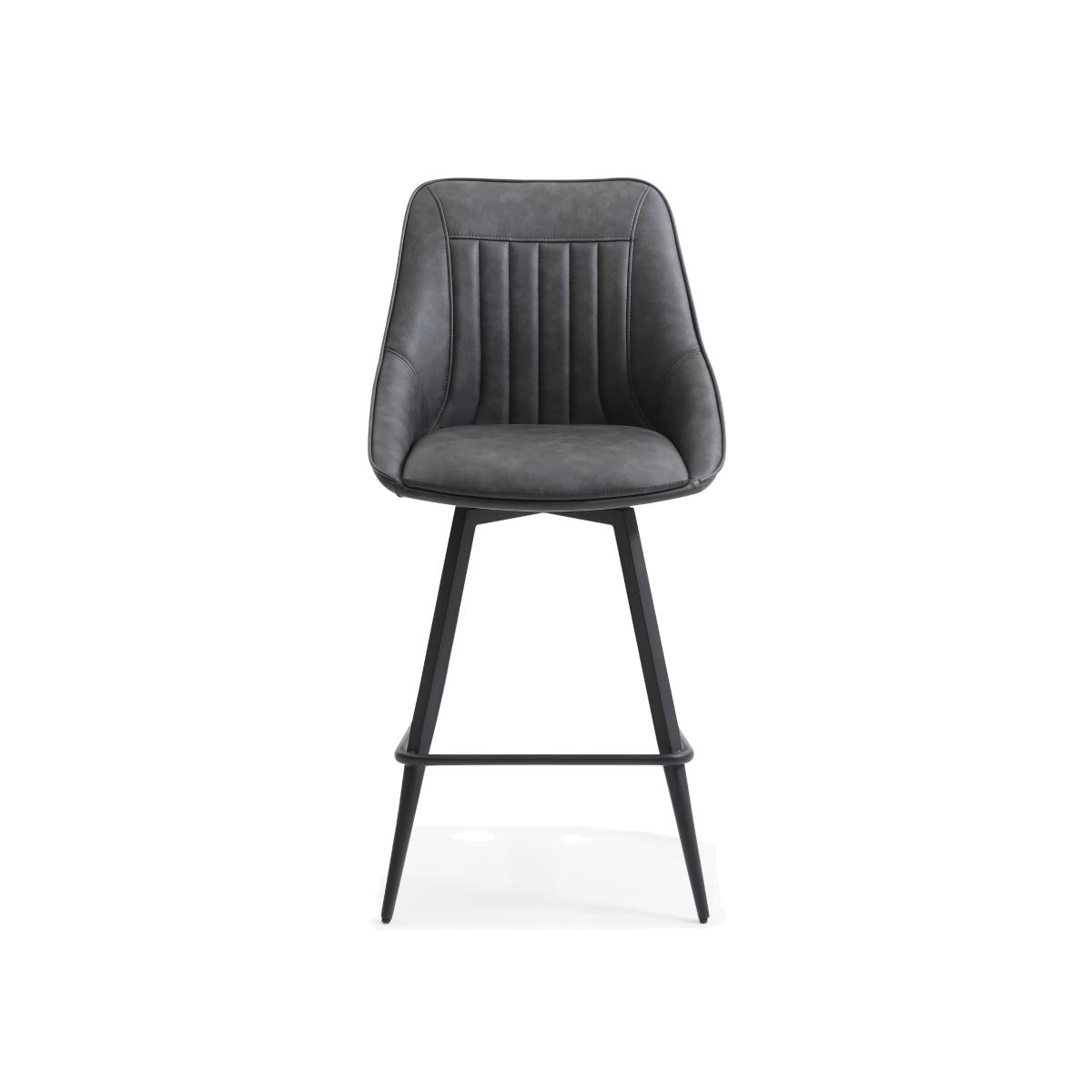 Crete Faux Leather Swivel Bar Stool – image 1