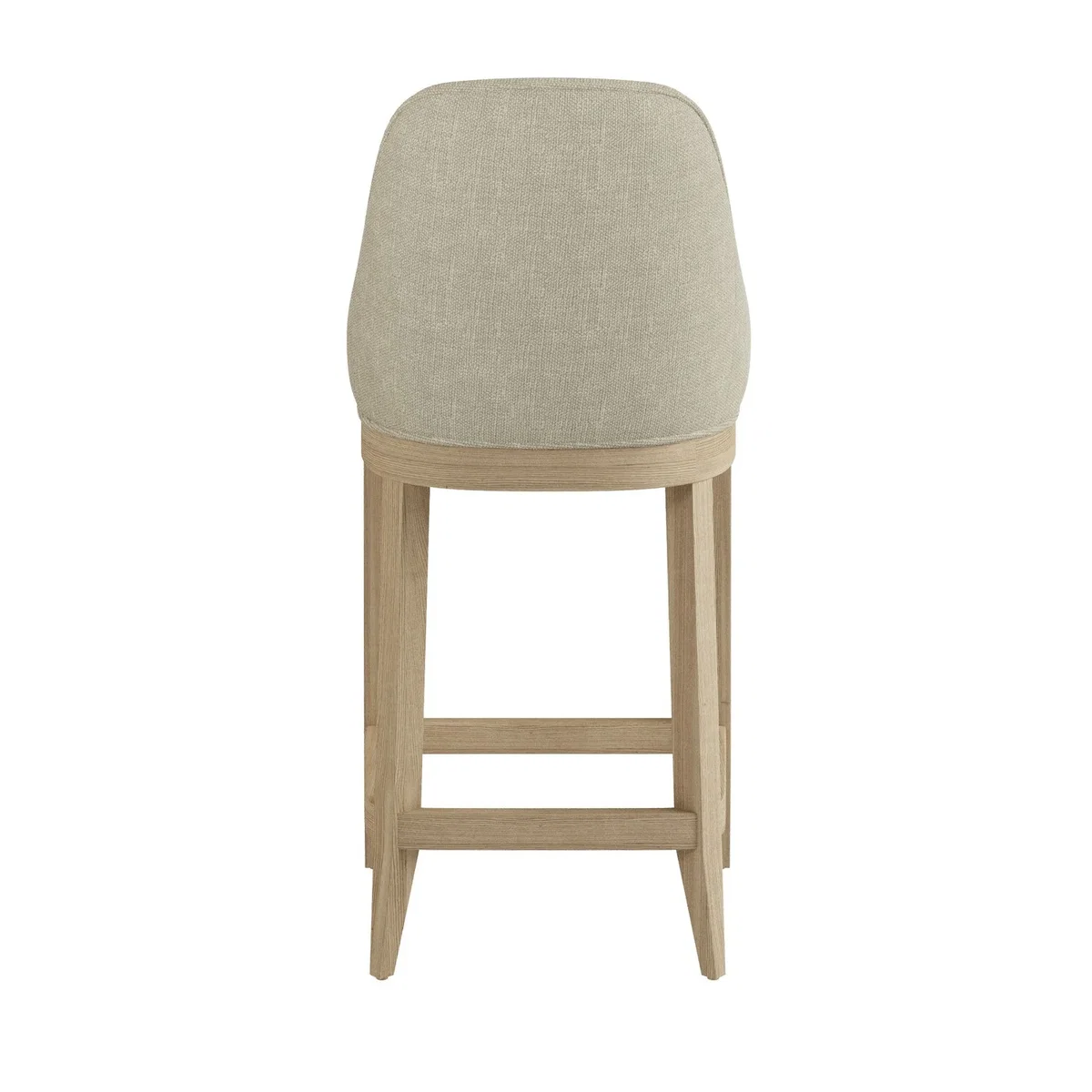 Beige Upholstered Kitchen Stool with Solid Wood Legs - Madeline – image 6