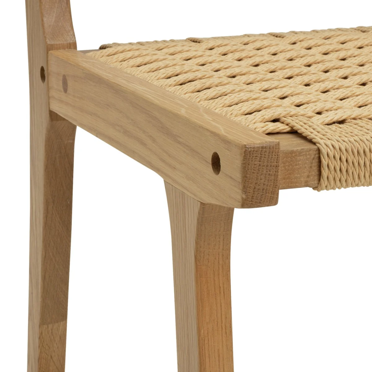 Habitat Faro Pair of Woven Paper Rope and Oak Bar Stools – image 6