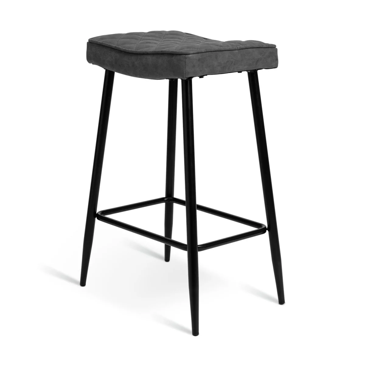Habitat Kysen Faux Leather Bar Stool - Charcoal – image 3
