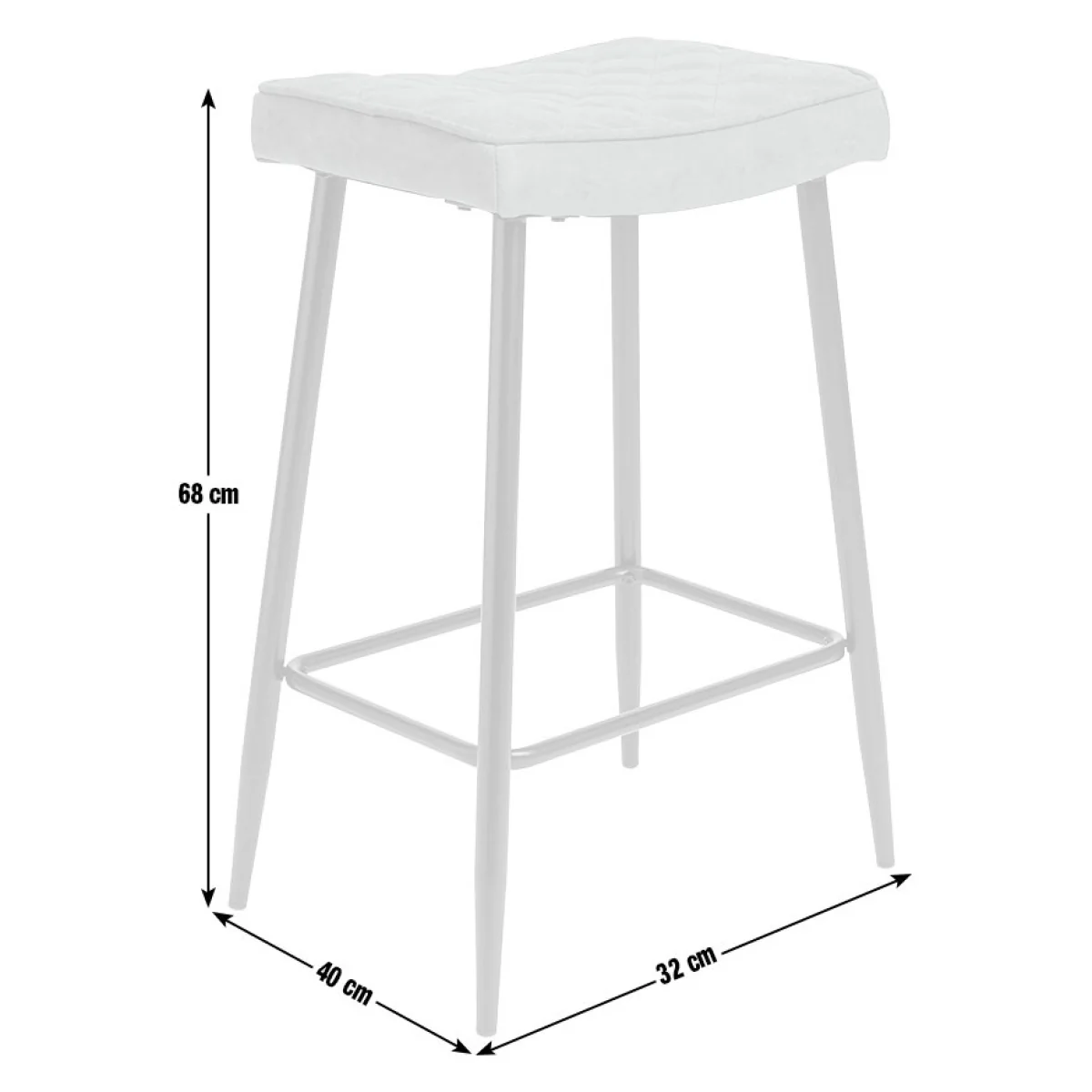 Habitat Kysen Faux Leather Bar Stool - Charcoal – image 7