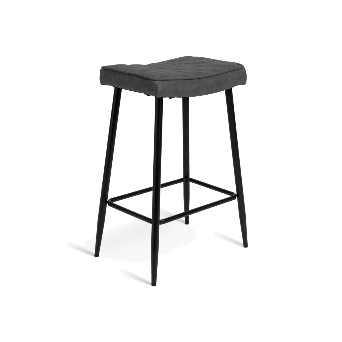 Habitat Kysen Faux Leather Bar Stool - Charcoal – image 1