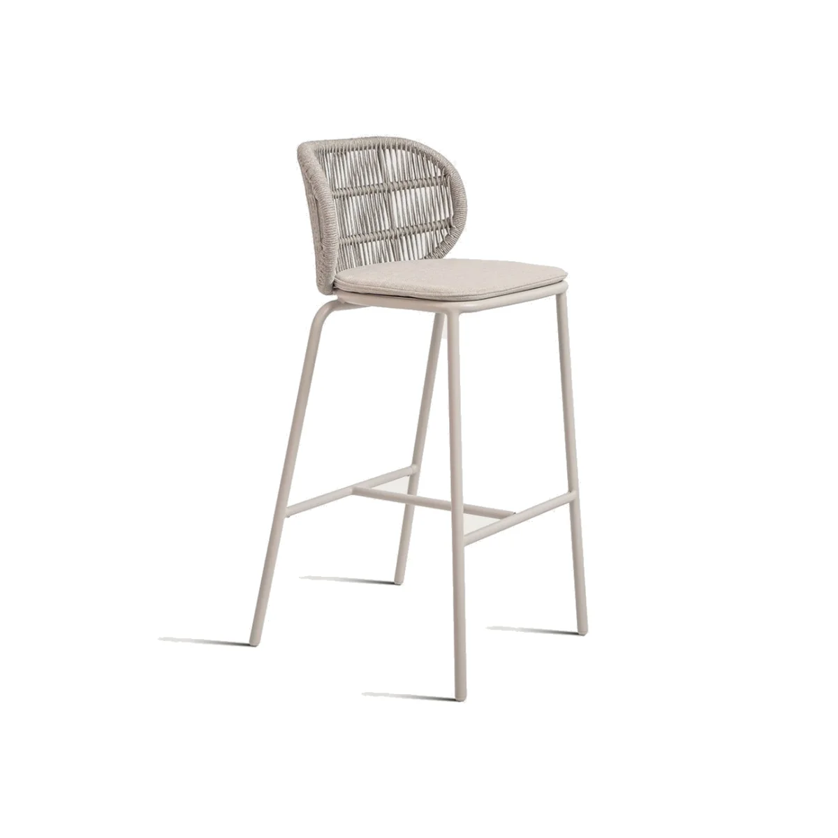 Vincent Sheppard Kodo Outdoor Barstool Dune White with Almond Seat Cushion 76cm – image 1