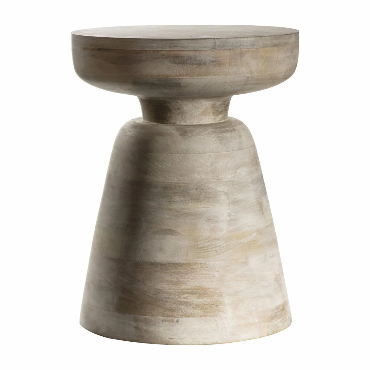 Kemley Mango Wood Side Table - White – image 2