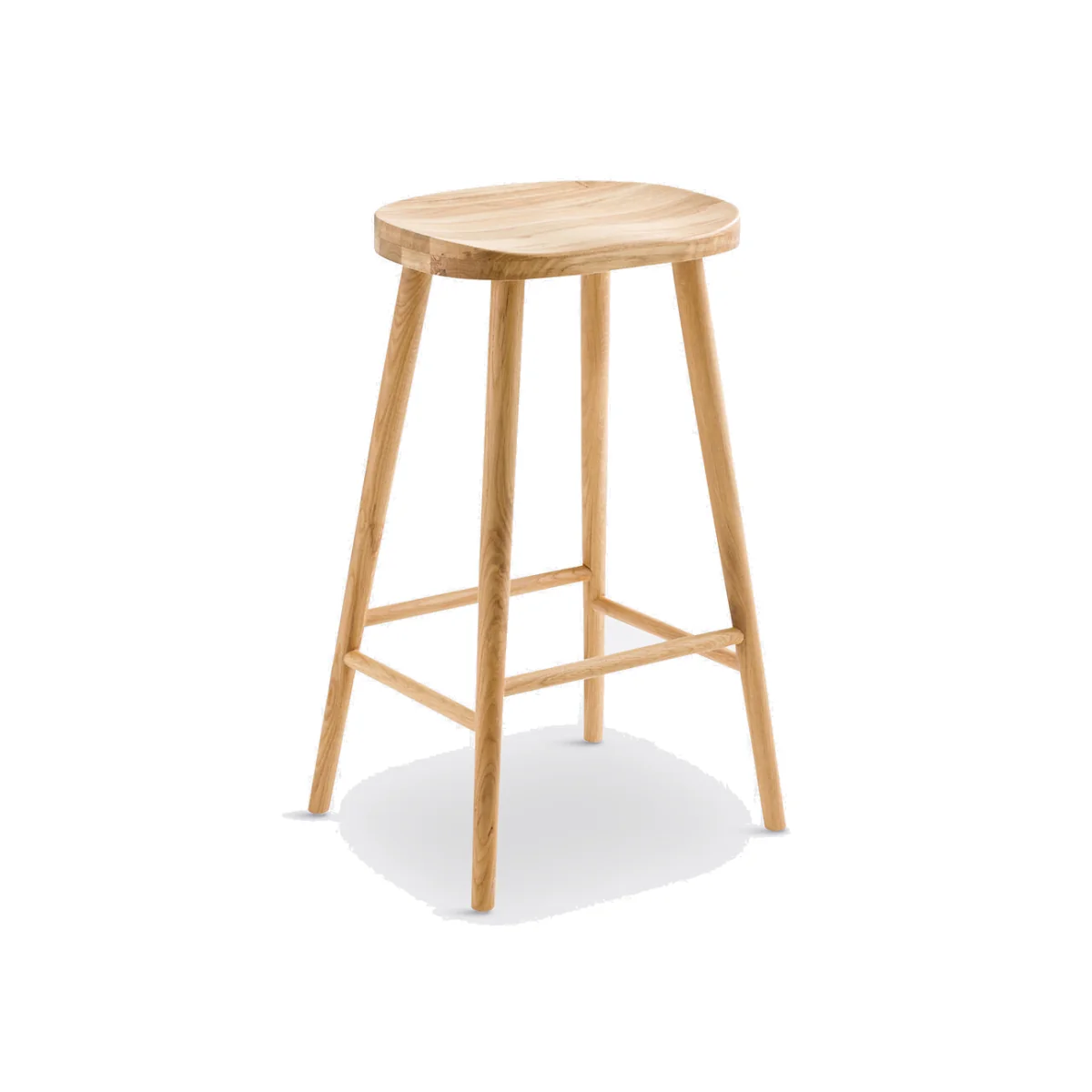 Dragy 68cm High Solid Oak Bar Stool – image 1