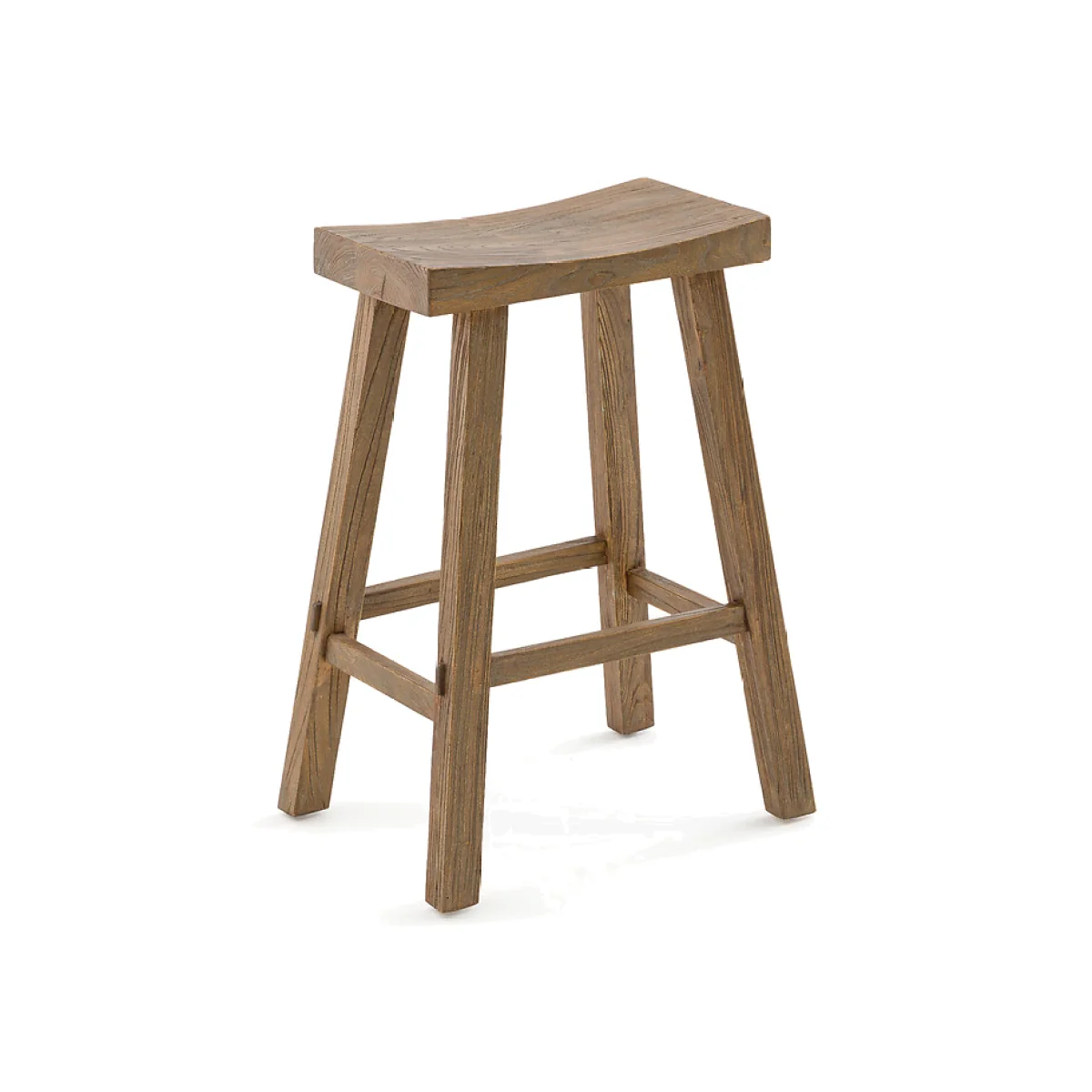 Asayo Bar Stool in Solid Elm, H65 cm – image 1