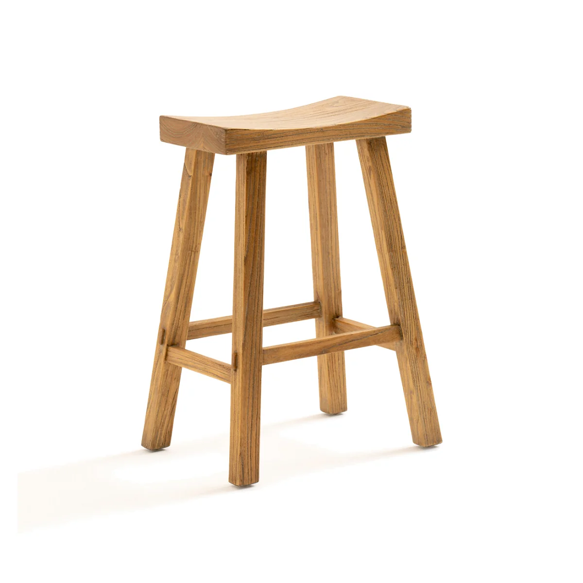 Asayo Bar Stool in Solid Elm, H65 cm – image 1
