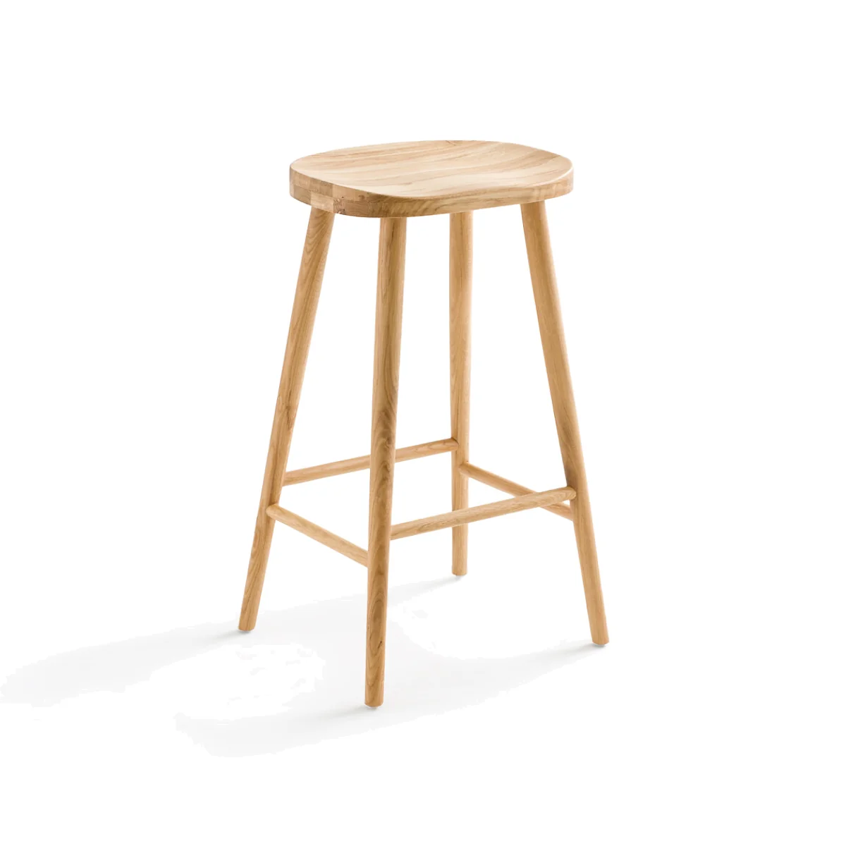 Dragy 68cm High Solid Oak Bar Stool – image 1
