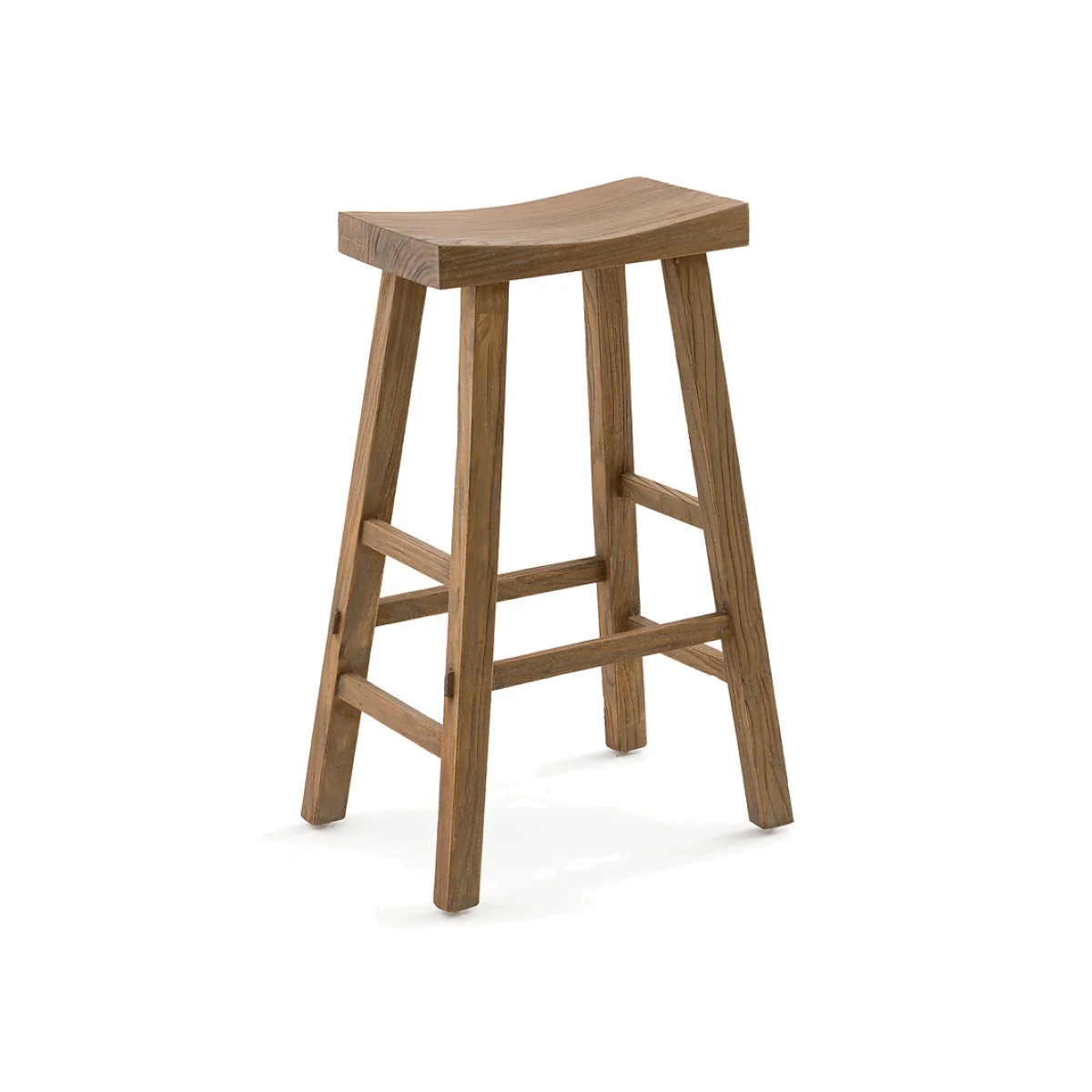 Asayo Bar Stool in Solid Elm, H75 cm – image 1