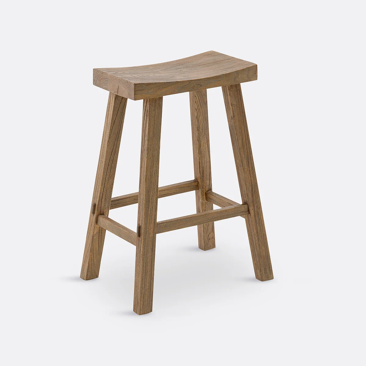 Asayo Bar Stool in Solid Elm, H65 cm – image 2