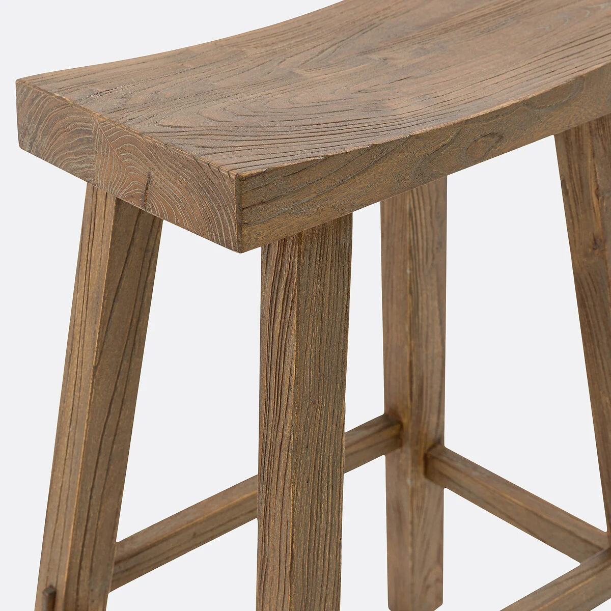 Asayo Bar Stool in Solid Elm, H65 cm – image 4