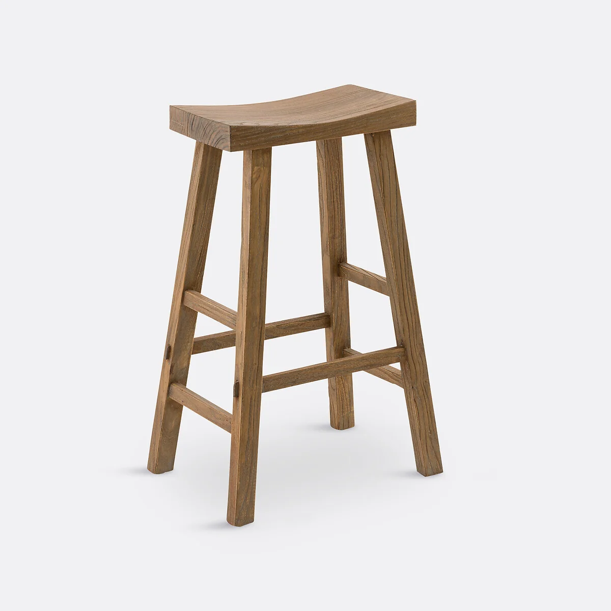 Asayo Bar Stool in Solid Elm, H75 cm – image 2