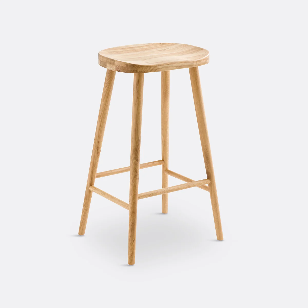 Dragy 68cm High Solid Oak Bar Stool – image 2
