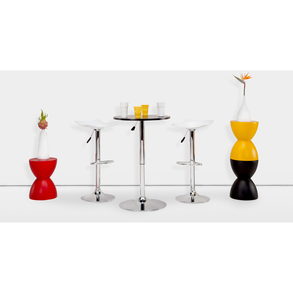 Set of 2 Kite Adjustable Barstools, White – image 2