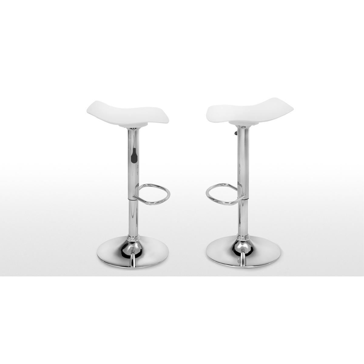 Set of 2 Kite Adjustable Barstools, White – image 4