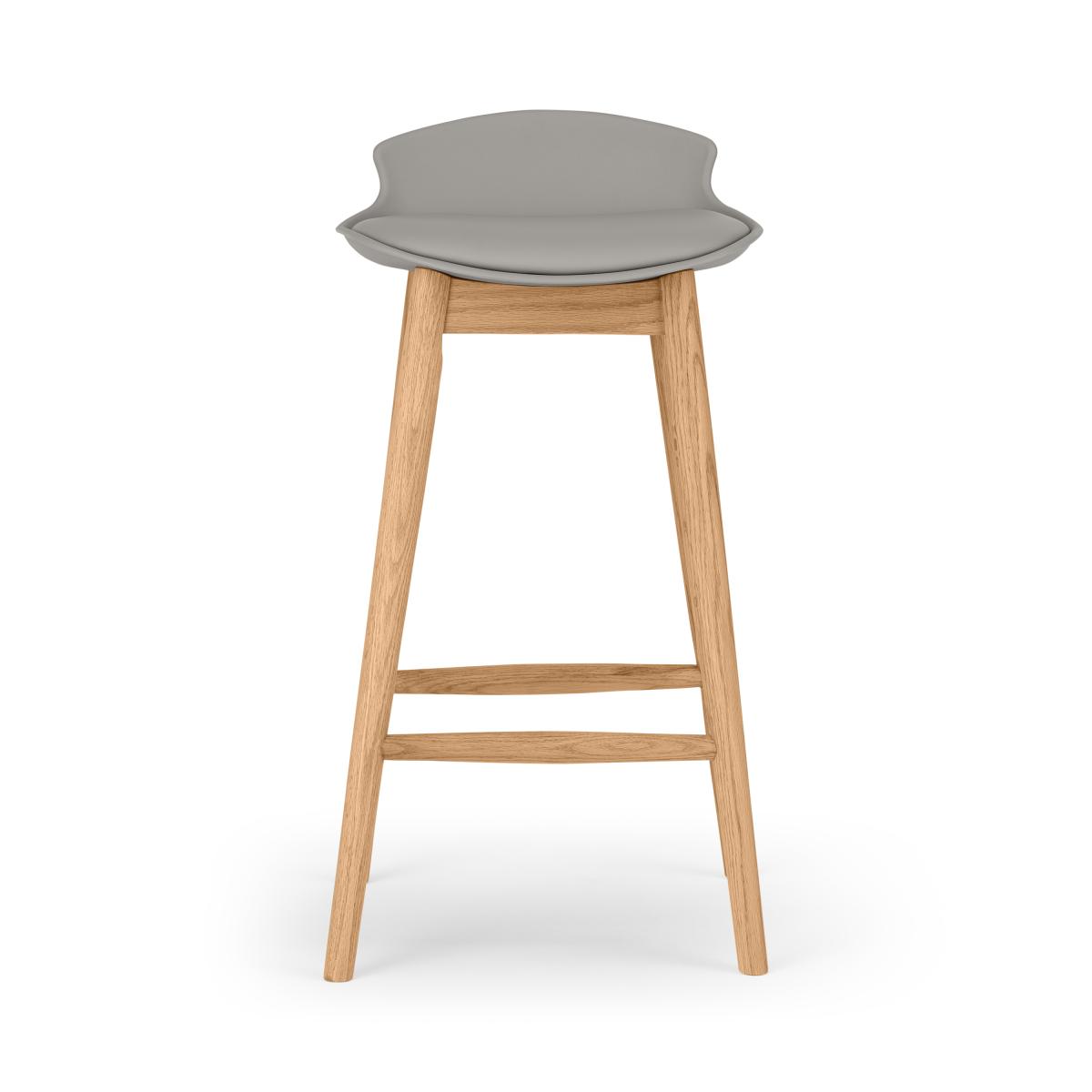 Thelma Counter Bar Stool, Oak and Grey – image 2