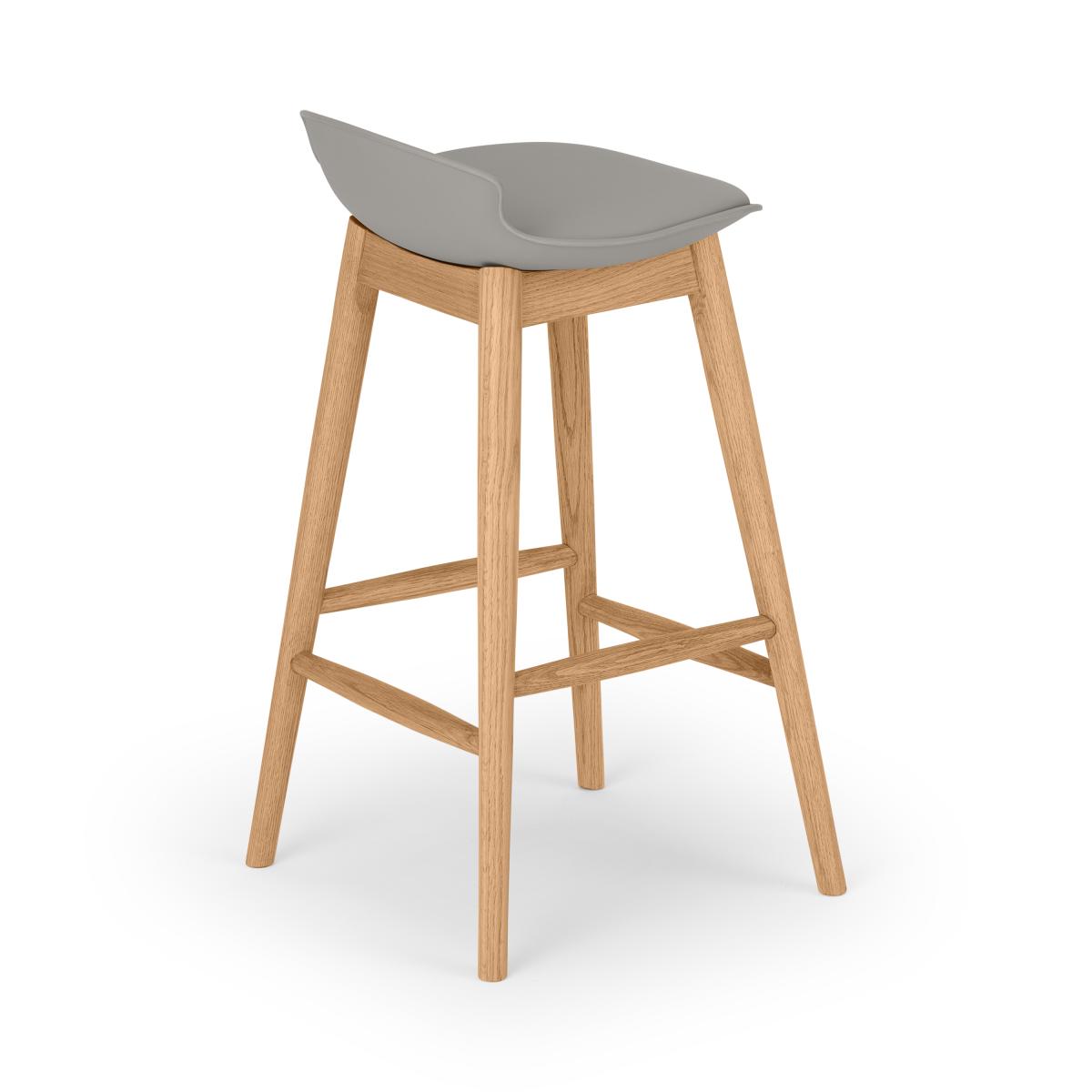 Thelma Counter Bar Stool, Oak and Grey – image 6