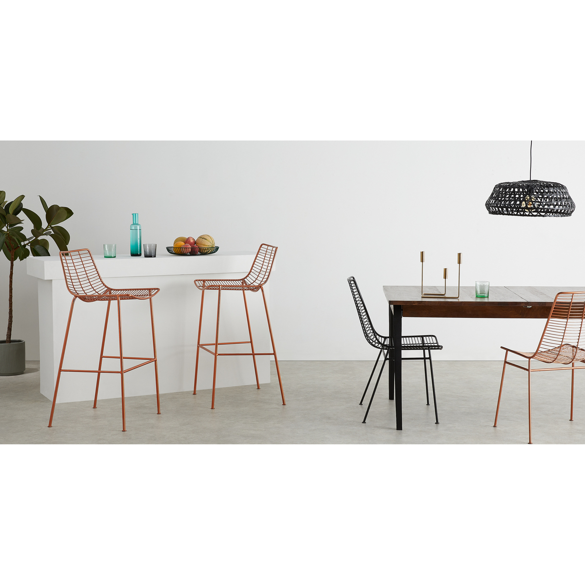 Set of 2 Marvel Barstool, Copper – image 3