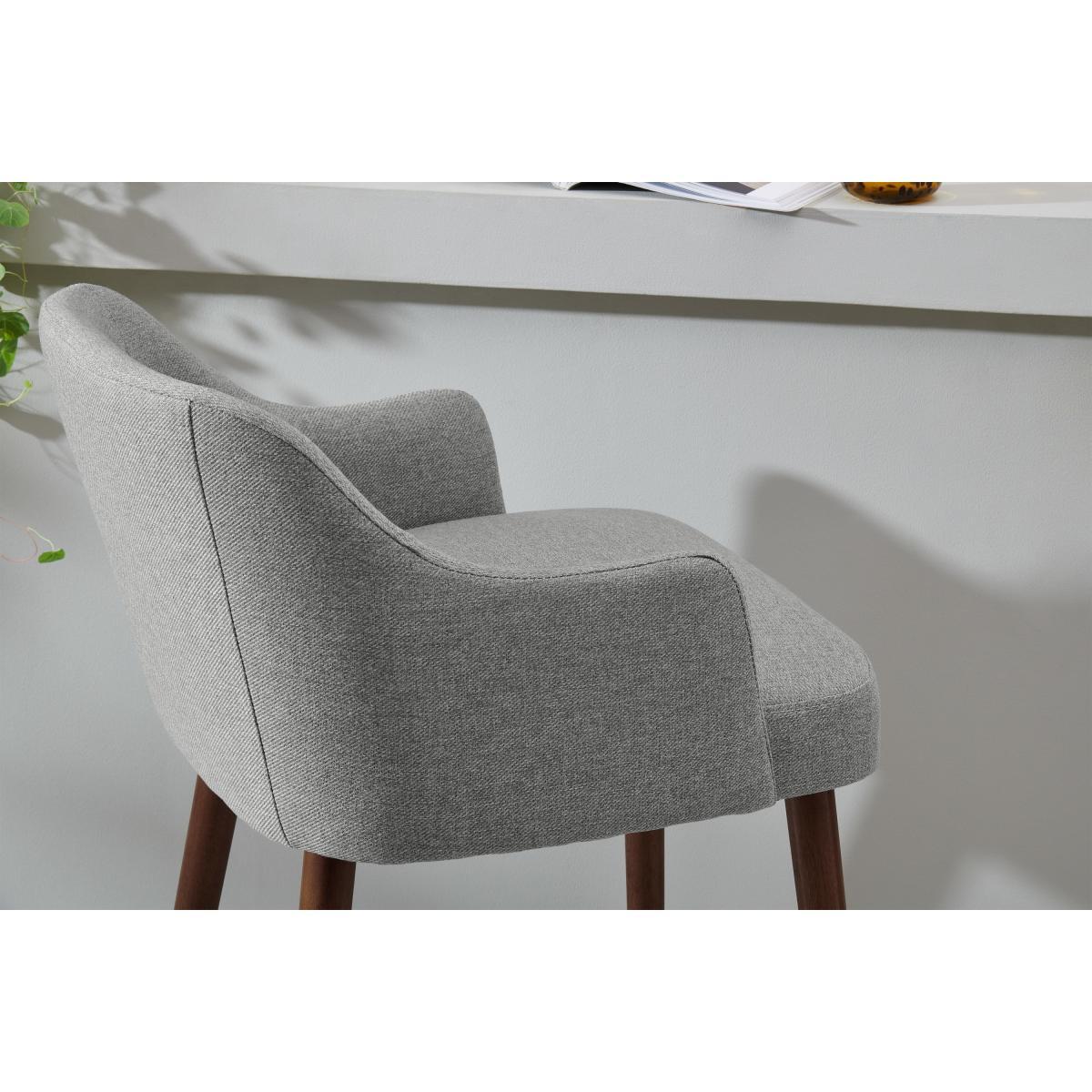 Swinton Counter Height Bar Stool, Mountain Grey with Walnut Stain Legs – image 5