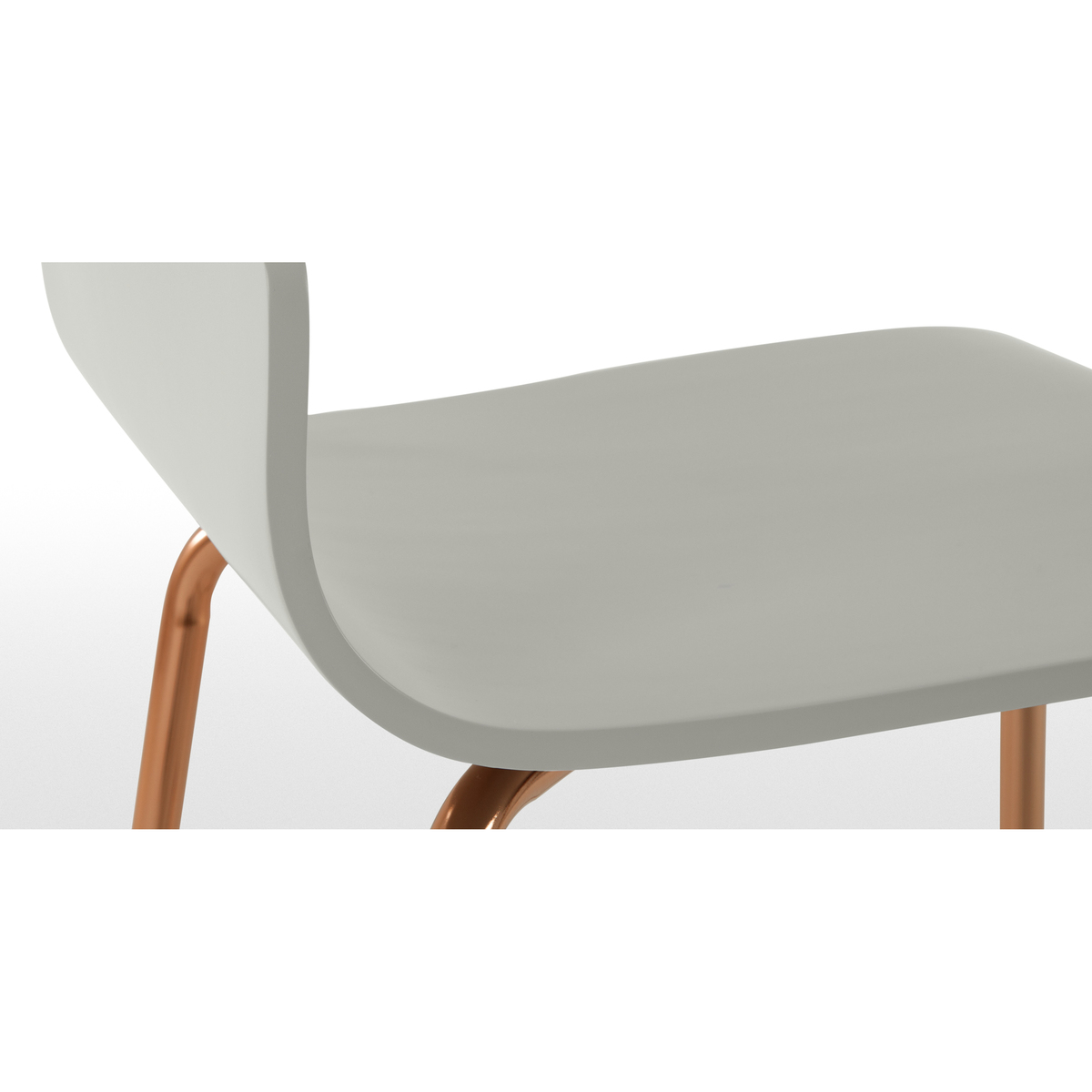 Set of 2 Syrus Barstools, Grey and Copper – image 4