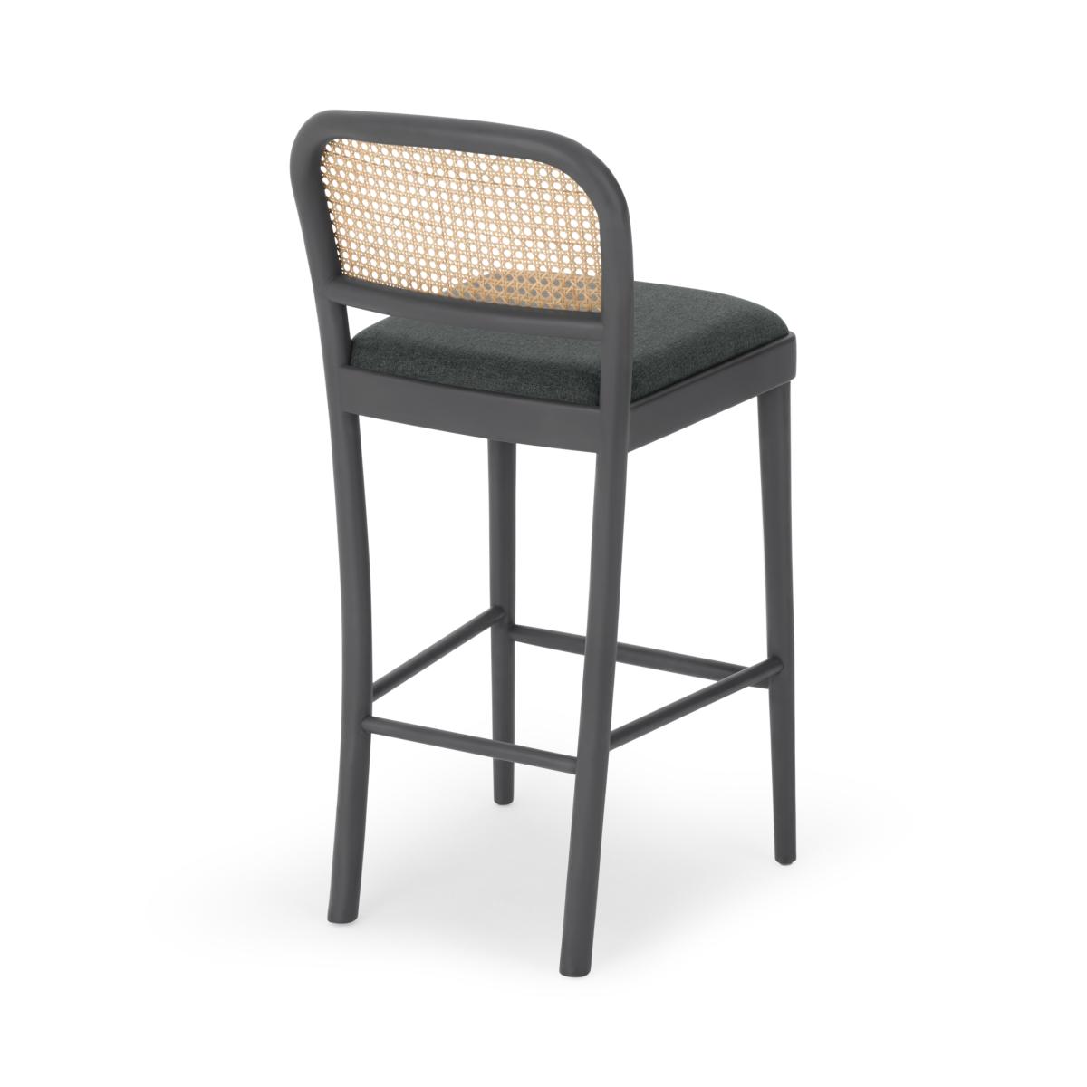 Raleigh Counter Height Bar Stool, Charcoal & Rattan – image 6