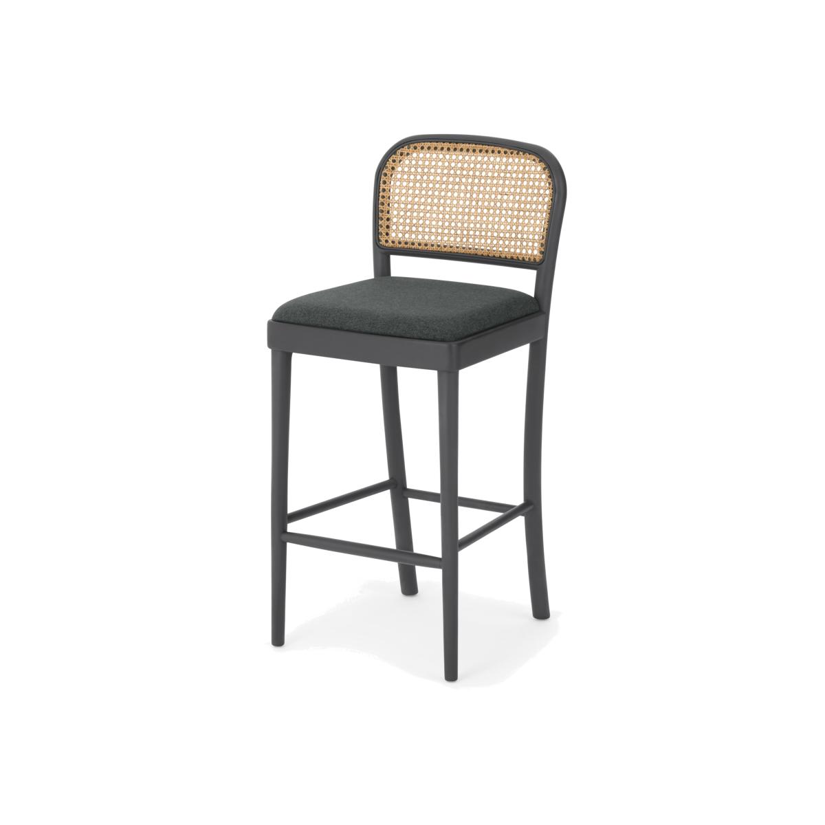 Raleigh Counter Height Bar Stool, Charcoal & Rattan – image 1