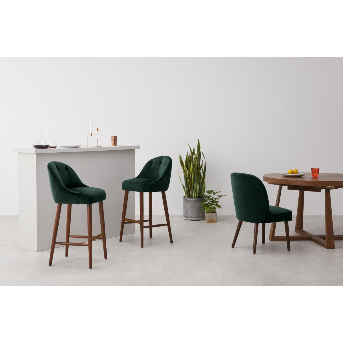 Margot Bar Stool, Moss Green Velvet – image 4