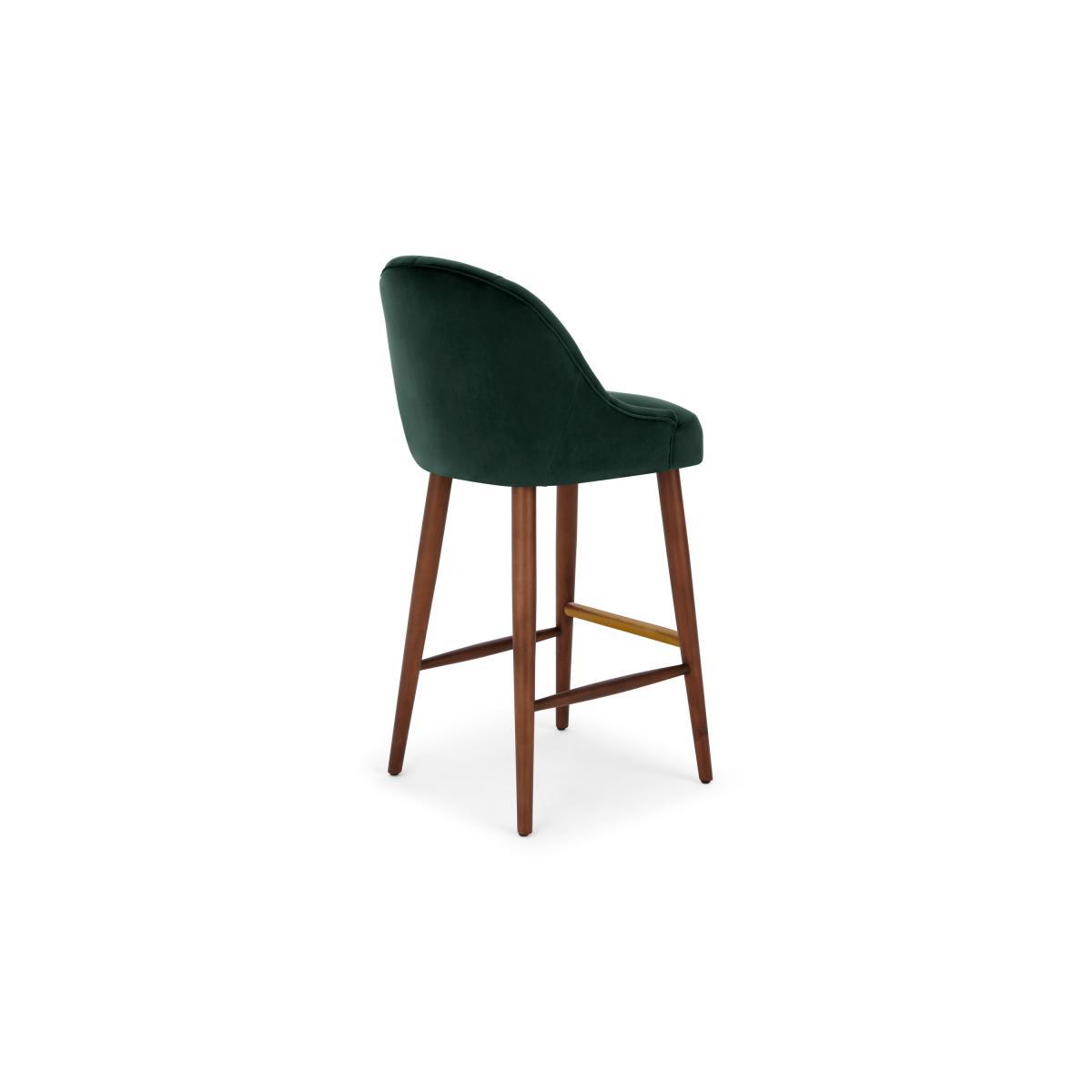 Margot Bar Stool, Moss Green Velvet – image 6