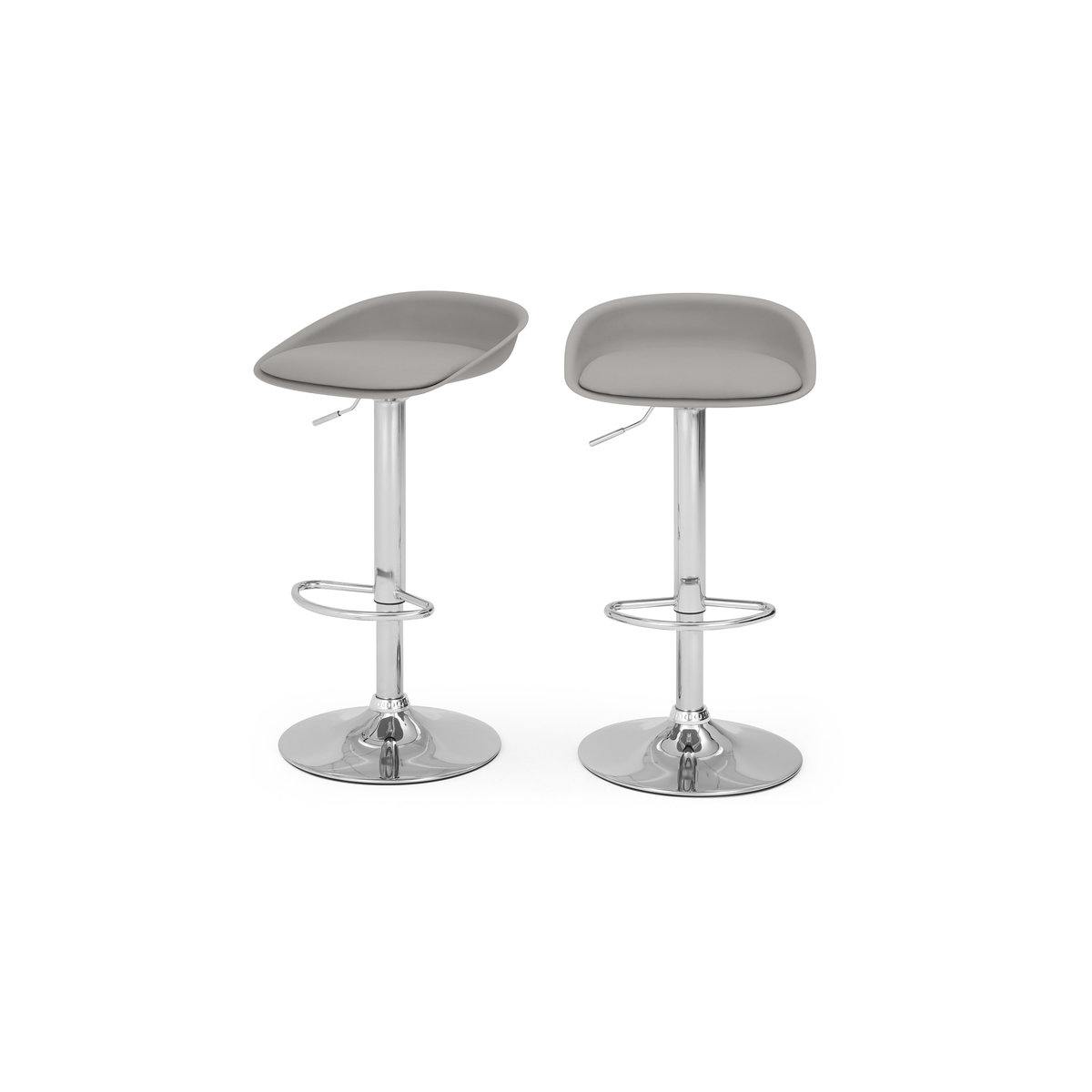 Set of 2 Kudo Adjustable Barstools, Grey – image 2