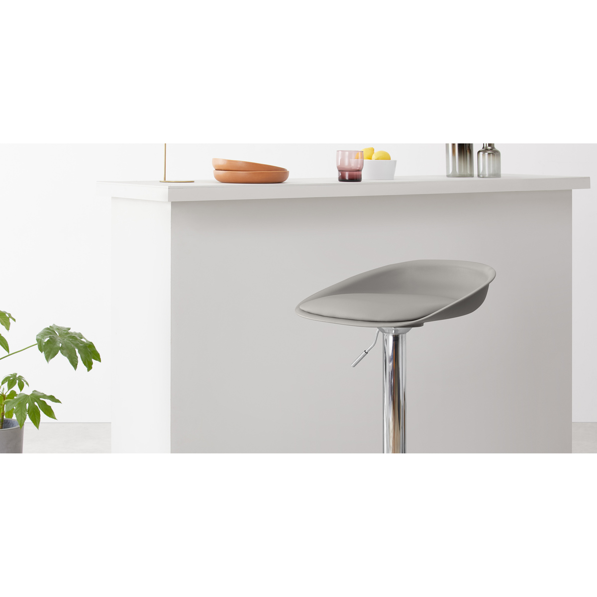 Set of 2 Kudo Adjustable Barstools, Grey – image 5