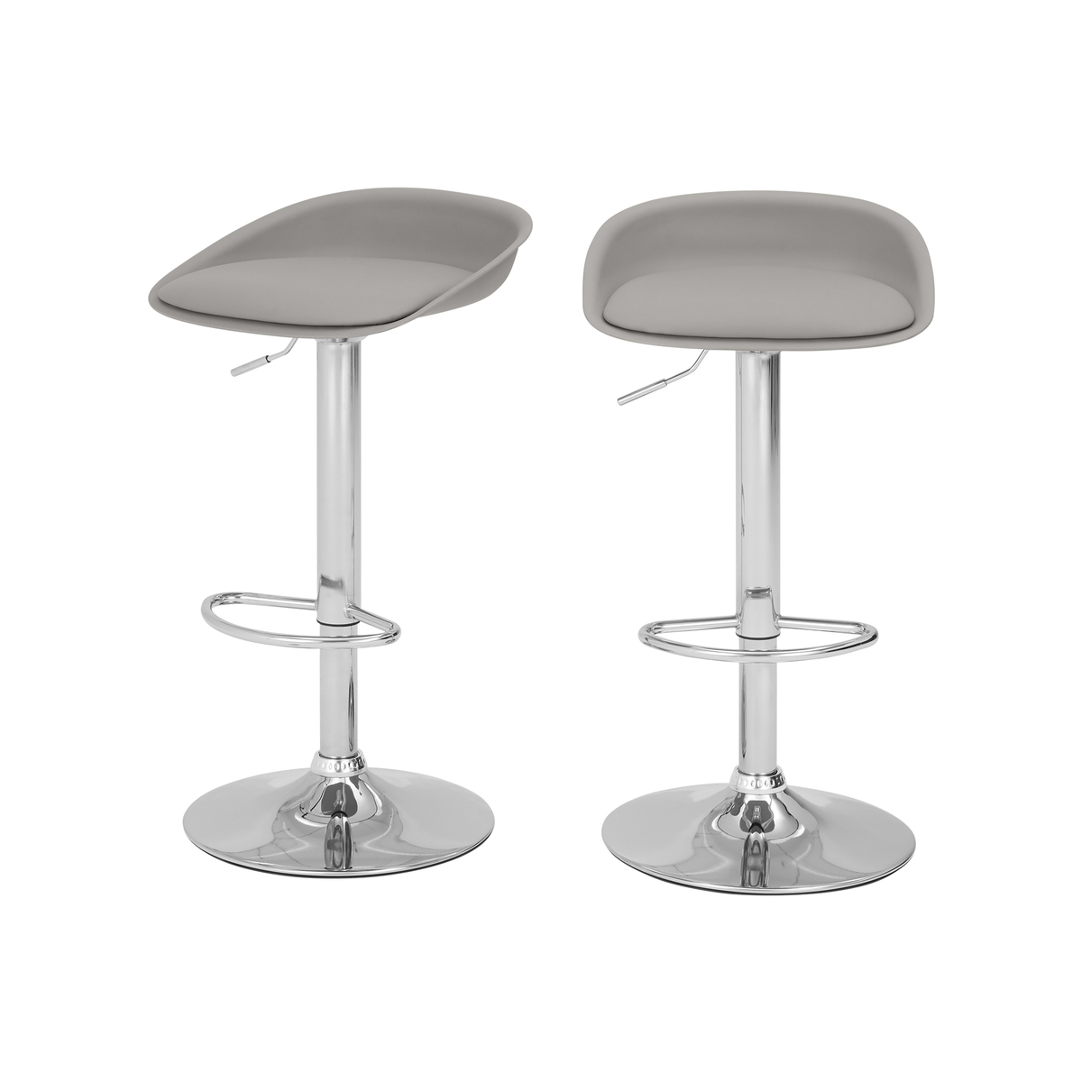 Set of 2 Kudo Adjustable Barstools, Grey – image 8