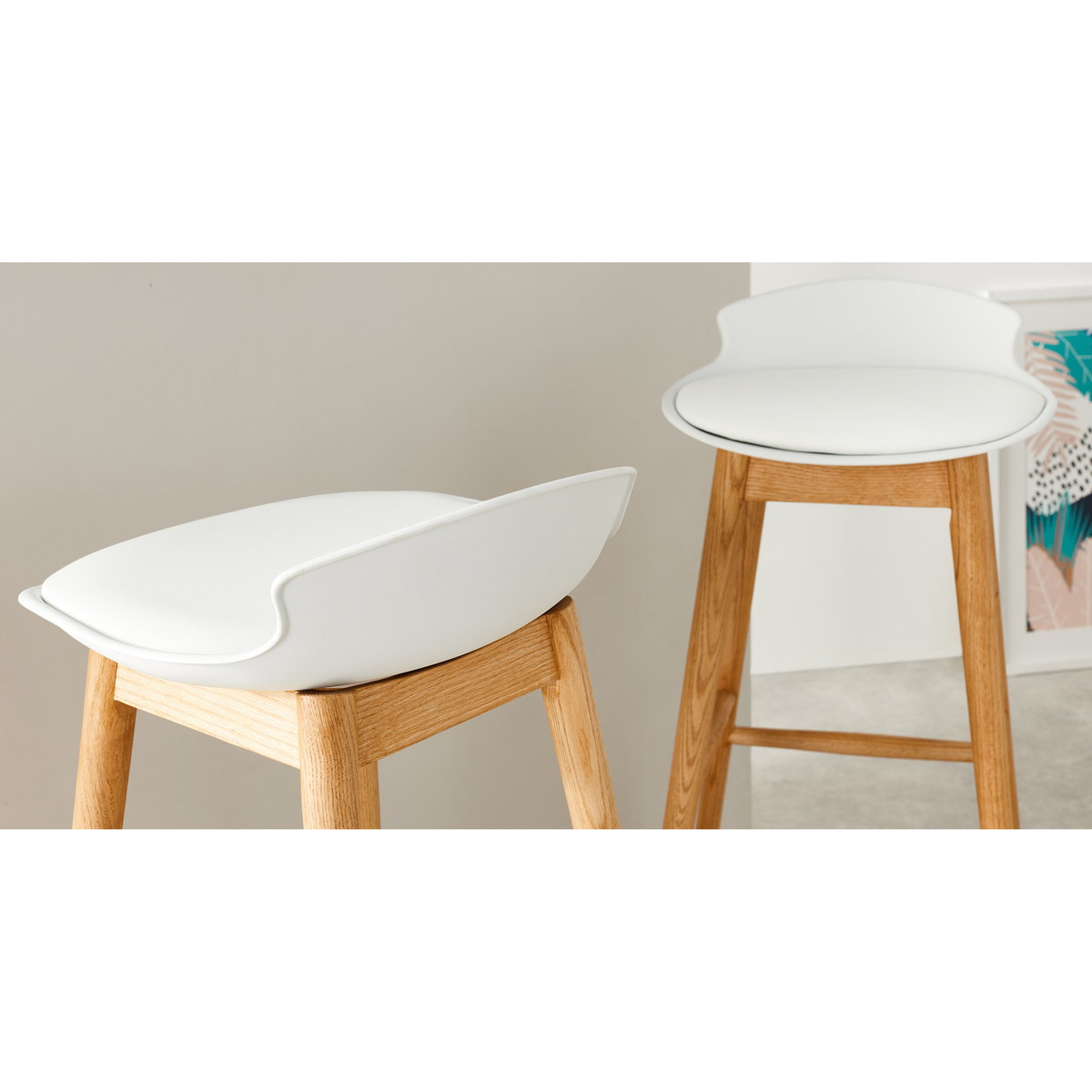 Thelma Barstool, Oak and White – image 4
