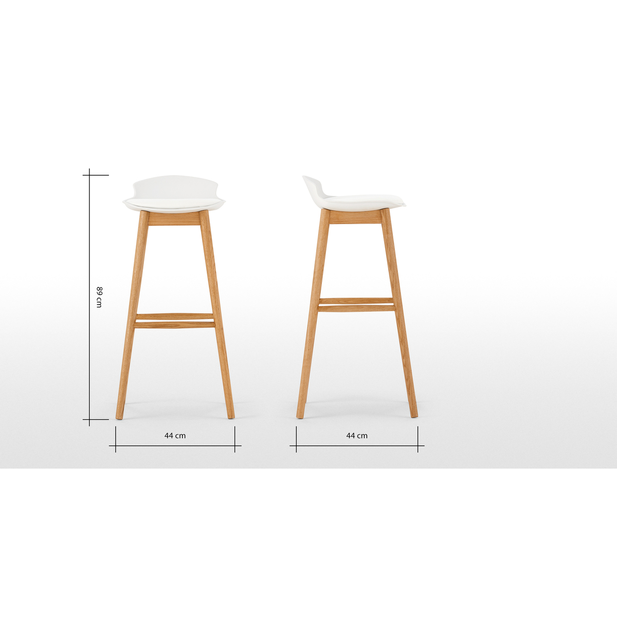 Thelma Barstool, Oak and White – image 6