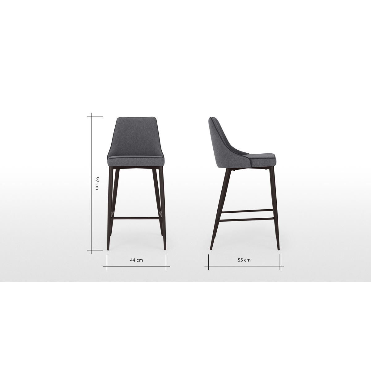 Julietta Barstool, Marl Grey – image 6
