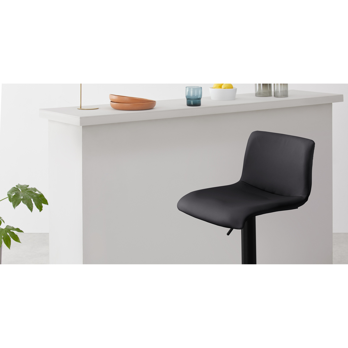 Set of 2 Sean Adjustable Bar Stools, Black – image 5