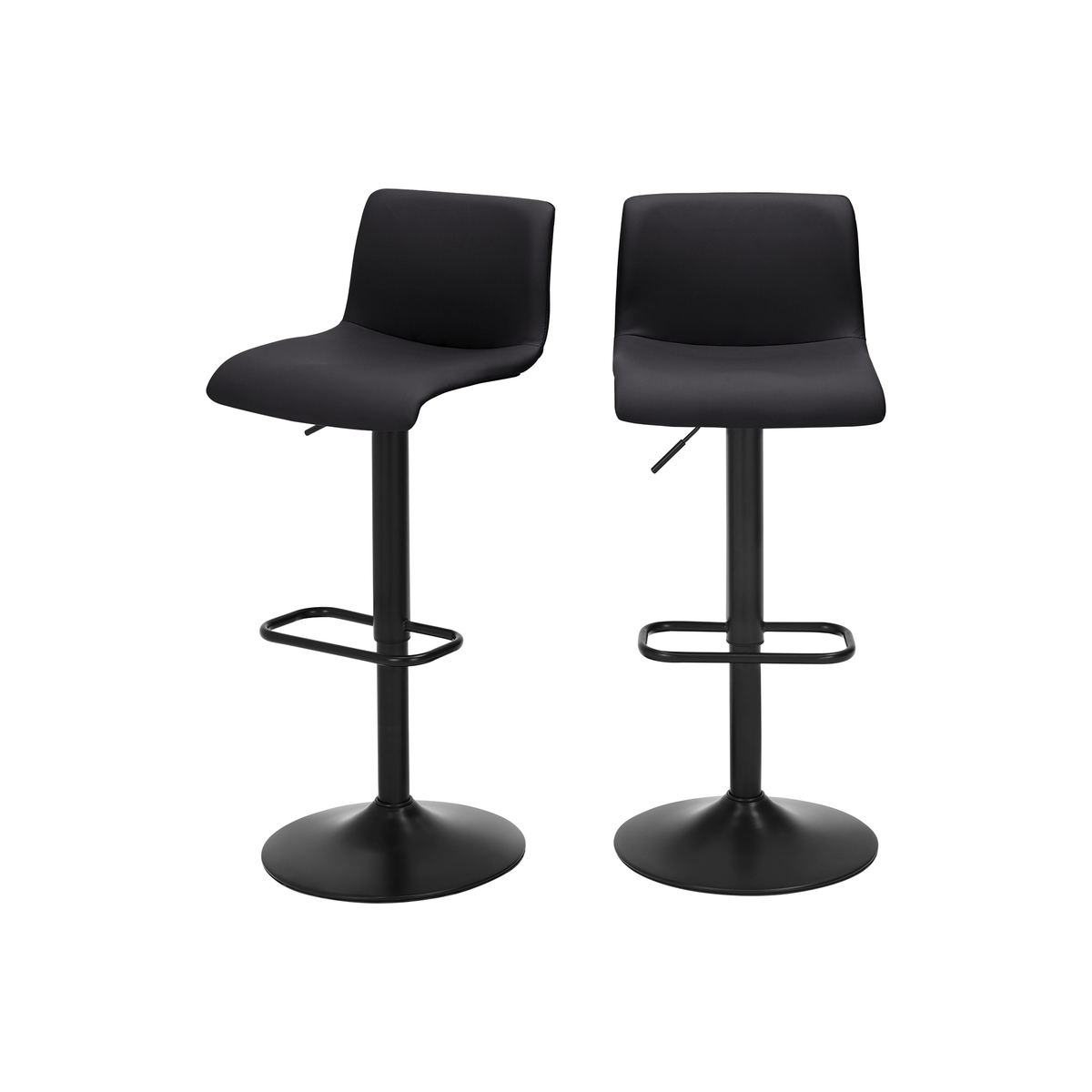 Set of 2 Sean Adjustable Bar Stools, Black – image 8