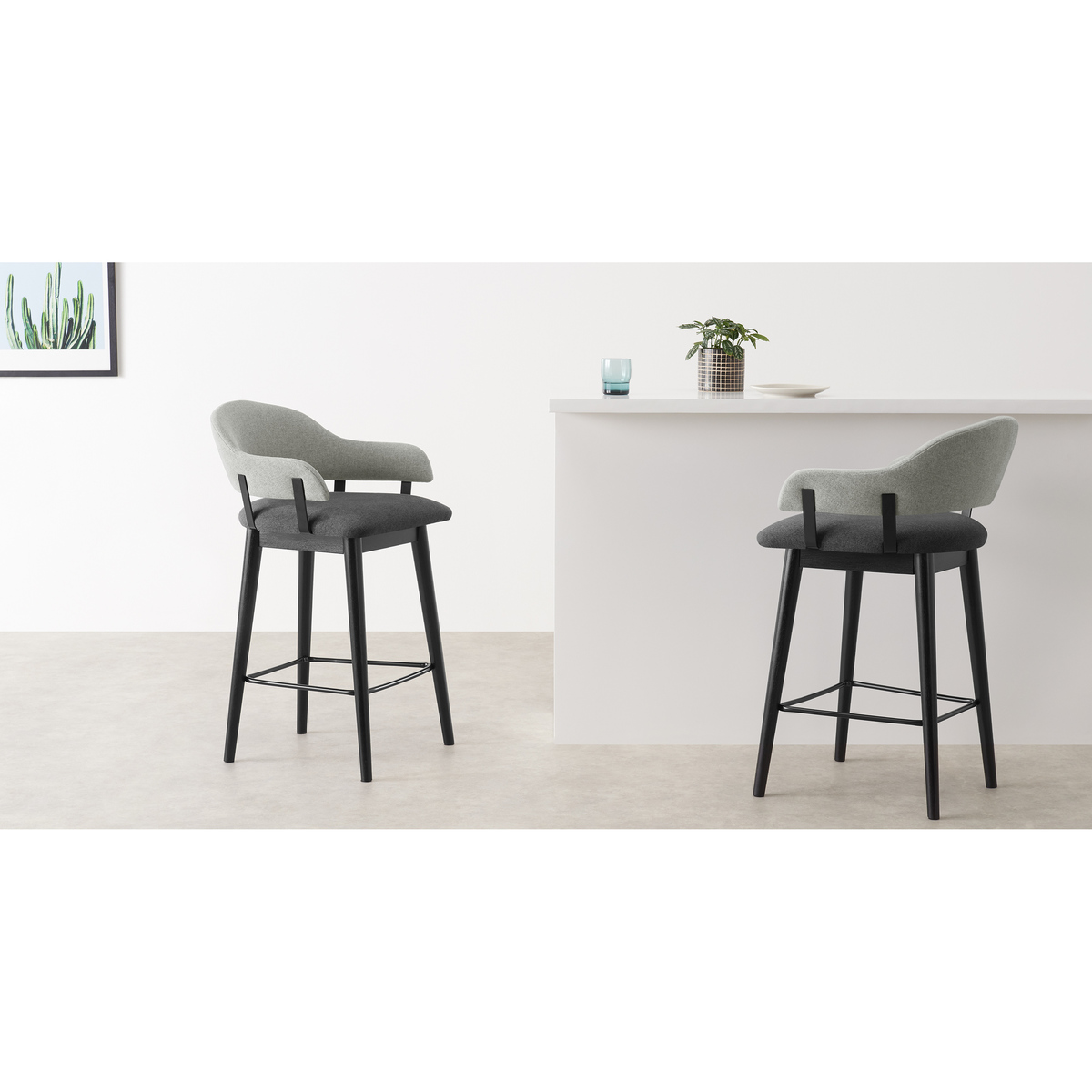Neilson Counter Height Bar Stool, Marl and Hail Grey – image 2