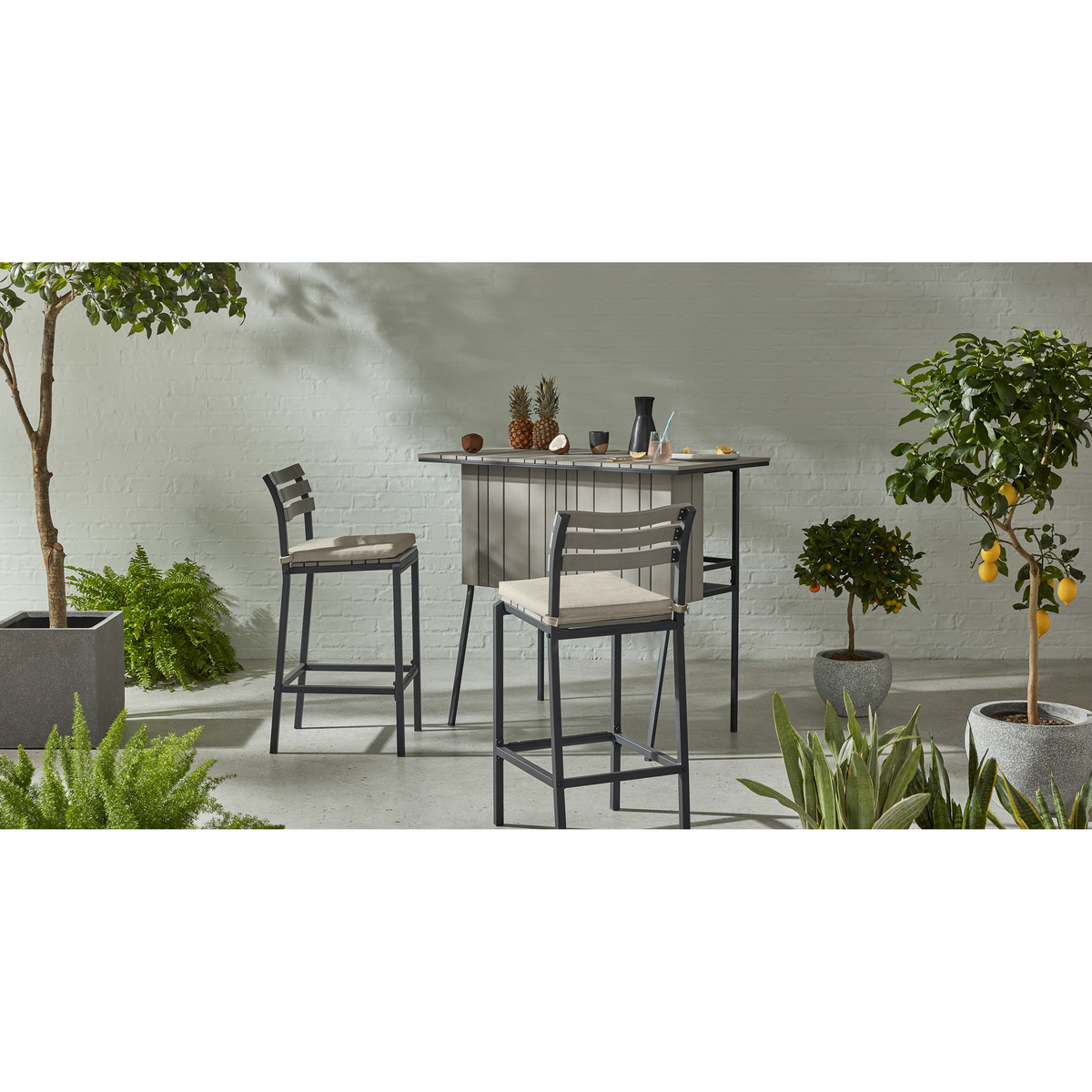 Set of 2 Catania Garden Bar Stool, Polywood – image 3