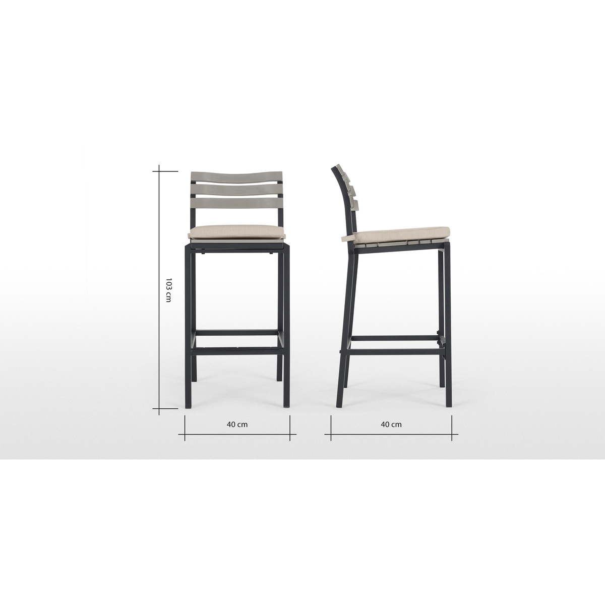 Set of 2 Catania Garden Bar Stool, Polywood – image 7