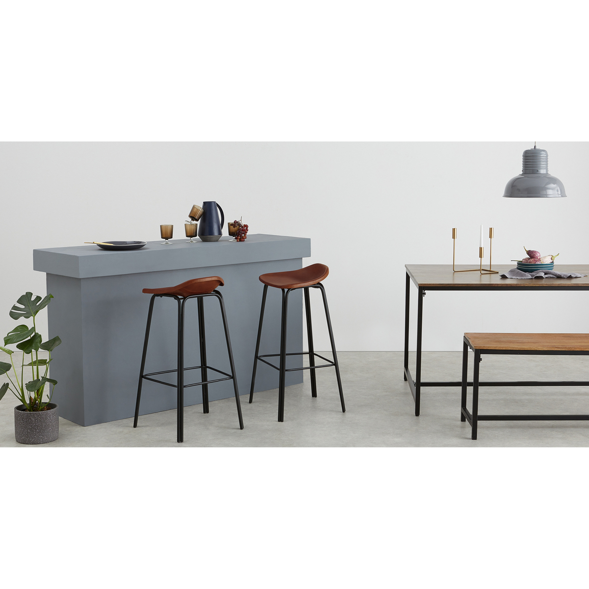 Lodi Barstool, Tan and Black – image 2