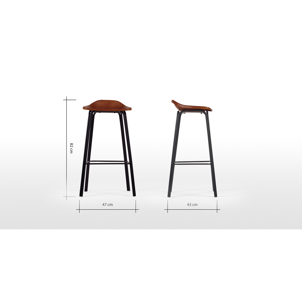 Lodi Barstool, Tan and Black – image 6