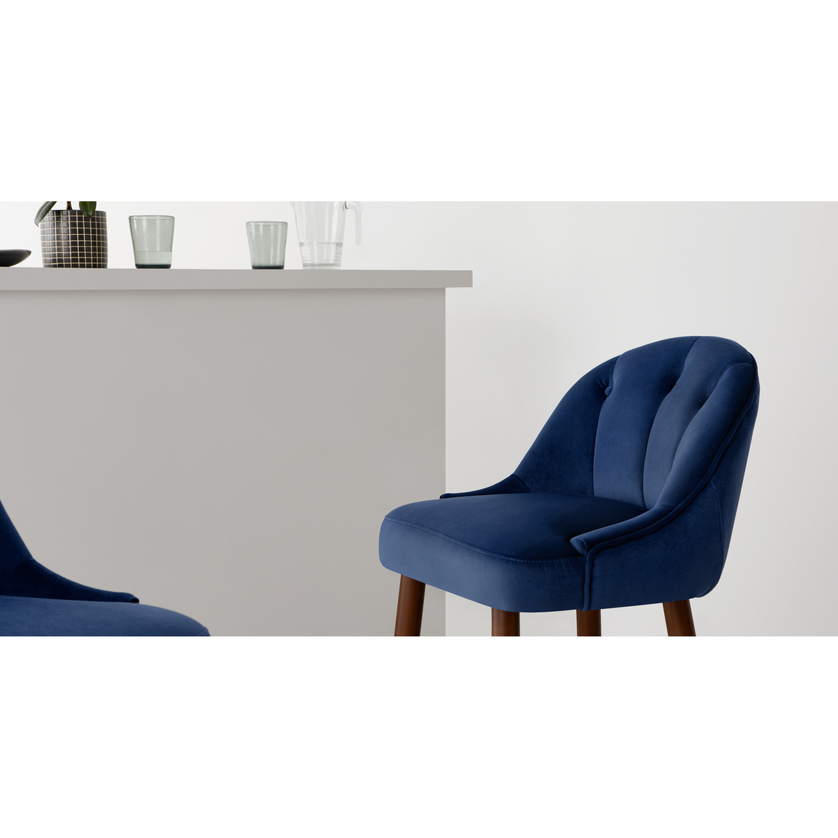 Margot Barstool, Electric Blue Velvet – image 4