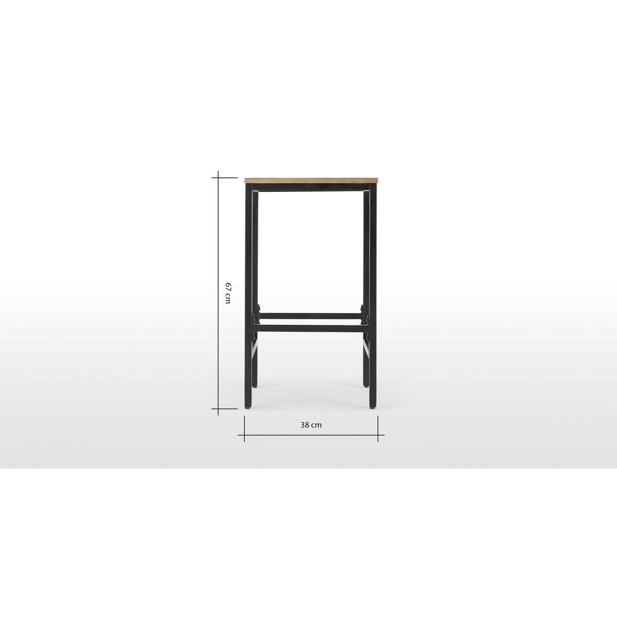 Lomond Bar Stool, Mango wood and Black – image 6