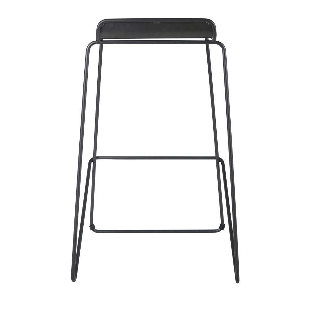Professional Dark Grey Metal Stackable Bar Stools (x2) – image 3